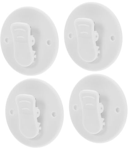 Mipcase 4pezzi Clip Per Da Doccia Autoadesive Supporto Bagno Fissaggio Rapido Schizzi Casa Hotel