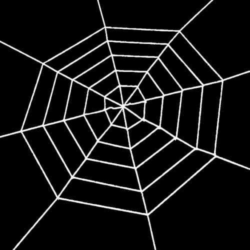SOFPLATE 59 x 59 Zoll Spinnennetz Halloween Dekoration Spukhaus Requisiten Weiße Spinnennetzschnur Realistisches Rundes Seil Trick Or Treat Gruseliges Setup Für Halloween Festival Party Fenster Innen