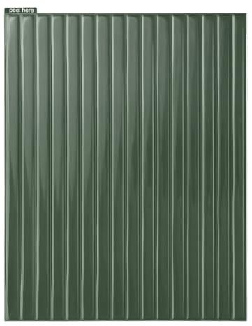 Trafagala 10 Sheet 11.43''x 9inch Dark Green Stick On Tiles Kitchen 3D Vinyl Peel and Stick Wall Tiles Sticker Transfers Self Adhesive Waterproof Splashback Decals for Bathroom Wall Rectangle