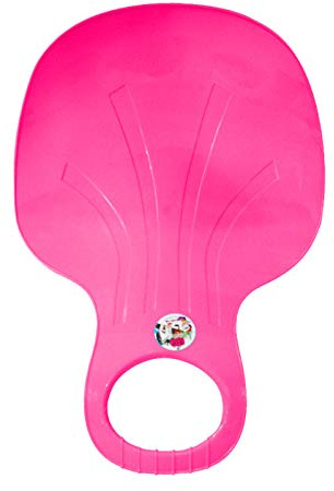 Poporutscher mit Handgriff - Schneeschlittenbrett Sitzfläche - Schneeteller Schneerutscher Porutscher Schlittenfahren Snowboard für Kinder zum Porutschen & Schlittenfahren (Rose)