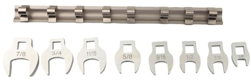 CashMuch 8-teiliges 3/8-Zoll-Antriebs-Ratschenschlüssel-Set, 3/8-7/8 SAE-Größen, für imperiale Schrauben und Muttern, Autoreparatur und enge Räume