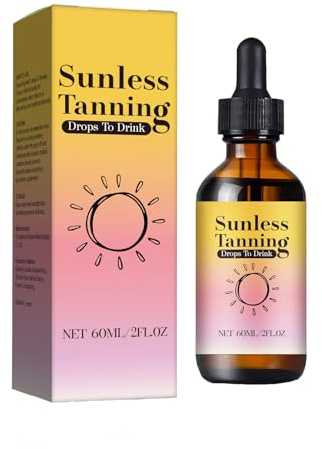 Bräunungstropfen zum Trinken, Bräunungstropfen zum Einnehmen, Selbstbräuner Tropfen, Bräunungsbeschleuniger, Self Tanning Drops zum Trinken, Bronzing Drops, Selbstbräuner Gesicht und Körper, 1 Stück