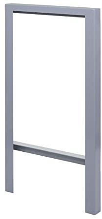 PROREGAL Fahrradbügel | HxBxT 115x60x6cm | Fahrradständer Anlehnbügel | Grau | verzinkter Karbonstahl Outdoor-pulverbeschichtet