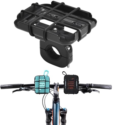 Growalleter Bike Speaker Mount for JBL GO 5/4/3 Bluetooth Speakers, Secure Grip for Handlebar 25-32mm, Easy Installation with Horizontal Vertical Adjustment for Outdoor Cycling MTB E-Bike