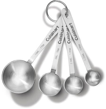 Cuisinart CTG-00-SMP Stainless Steel Measuring Spoons, Set of 4,Silver
