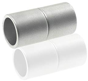 Creative-Beads Magnetverschlüsse, 3 Stück, Powerclip für Ketten Armbänder Schmuck Schnüre einkleben 21x10,5mm 7mm innen silber matt