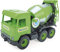 Wader Middle Truck grüner Betonmischer im Karton, realistischer Fahrmischer, rotierender Behälter mit Kurbel, L = 43 cm, robuste Konstruktion, ab 3 Jahre