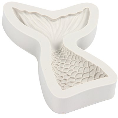 Evilandat-Silikon-Meerjungfrauschwanz-Form - Kuchen-Dekorationsform - Küchen-Werkzeug für Fondant, Zucker, Gelee, Schokolade und Zuckerguss, Silikon, Large