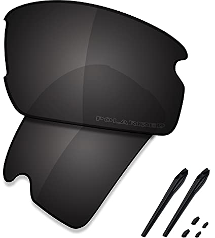 Saucer Premium gläser & Gummikits für Oakley Flak 2.0 OO9295 Sonnenbrille, (High Defense – Carbon Schwarz polarisiert), Einheitsgröße