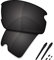 Saucer Premium gläser & Gummikits für Oakley Flak 2.0 OO9295 Sonnenbrille, (High Defense â€“ Carbon Schwarz polarisiert), EinheitsgröÃŸe