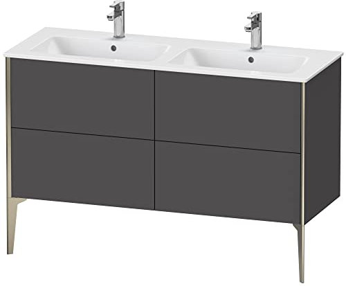 Duravit XViu 4485 Waschtischunterbau stehend, 4 Auszüge, für Doppelwaschtisch ME by Starck 233613, 1280x480 mm, XV44850B149, Farbe: champagner matt/graphit matt