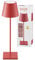 SIGOR Nuindie - Dimmbare LED Akku-Tischlampe Indoor & Outdoor, IP54 spritzwassergeschützt, Höhe 38 cm, aufladbar mit Easy Connect, 12 h Leuchtdauer, feuerrot