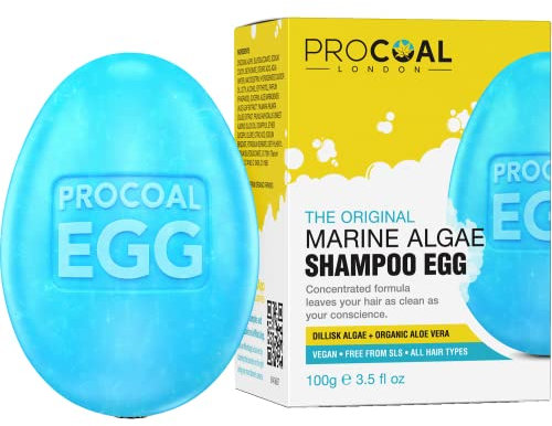 NEW Vegan Marine Algae Shampoo Bar 100g by Procoal - SLS Free Solid Shampoo Bar, Marine Algae, Amino Acid Rich Aloe Vera, Sweet Almond Oil, Cruelty-Free