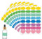 Wisdompro Fancy Shape Coloured Label Stickers, 256 Pcs Blank Sticky Labels for Essential Oil Bottles, Jam/Spice Jars, Dropper/Spray Bottles, Food Container, Gift Box - Small