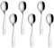 Exzact Lot de 6 cuillères en Acier Inoxydable pour Enfant - Motif Lapin gravé