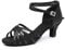 Danzschuhe Damen Latein für Damen Schwarz Professionelle Tanzschuhe Ballsaal Party Salsa Tanzübung Performance Schuhe Schwarz 5 cm 40 EU