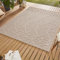 SIMPEX Outdoor Teppich, Berber Design, Beige, 240 x 340 cm, Boho-Stil, für Küche, Balkon, Terrasse, Garten, Picknick