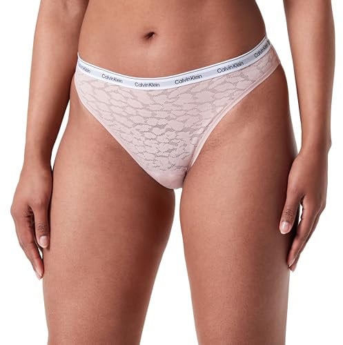 Calvin Klein Slip Forme Bikini Femme avec Dentelle, Rose (Subdued), L