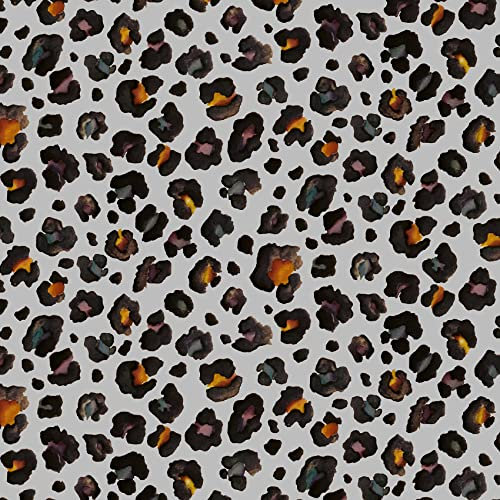 VmG-Store Jersey Stoffe Meterware zum Nähen Baumwolljersey Nähstoff Kinderstoff 140 cm breit III (Animal Skin Lichtgrau Jb098)