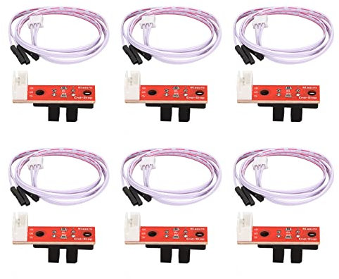 6 Juegos de Interruptor de Límite óptico Mecánico de Impresora 3D Sensible Al Ruido, Final de Carrera, Placa de Control Vertical de 5V, Accesorios de Interruptor de Pieza