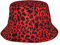Roter Leopardenmuster, Fischerhut, Unisex, trendig, leicht, Outdoor, Spaß, Strand, Urlaub, geeignet für jede Jahreszeit., Rotes Leopardenmuster, Einheitsgr��e