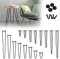 Jopassy Lot 4 Pieds de Table, Noir Pieds de Table en Épingle à Cheveux, 20cm DIY Pieds de Meuble Acier Pieds Remplacement, 3 Barres de Fer avec vis et Protecteurs pour Table Basse/Table de Salle à