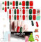 EBANKU Christmas Cured Gel Nail Strips Nail Wraps Stickers, Gel Nail Polish Wraps Glitter with Scissors Nail File and Stick, Christmas Nail Art Design for Women Girl (A)