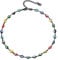 FOCALOOK Choker Kette Damen Schwarz Edelstahl Ketten Türkisches Auge kette Böse Blick Kette Böses Auge Halskette Halsband Nazar Amulett Schmuck Accessoires