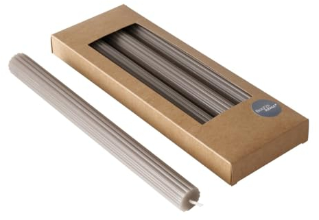 BOLTZE Classic Stabkerze braun 25cm 4tlg