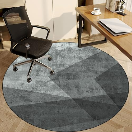Bodenschutzmatten für bürostühle, Rund Gaming Teppich, Schreibtischstuhl Unterlage, Bodenschutz Bürostuhl Teppichschoner für Parkett, Laminat, Hartböden Teppichboden 130 cm