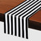 Tischläufer Schwarz Weißer, Streifenmuster Tischläufer, Rechteckiger Moderner Tischläufer für Zuhause, Küche, Café, Restaurant, Bauernhaus, Party Dekoration, 30 x 275 cm