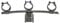 TYSON Multifeedhalter 3 Fach universal bis 3 Sat LNB Feed 40mm Abstand 3° einstellbar