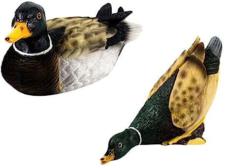 Kisangel 2stücke Simuliertes Modell Gartenfigur Dekoration Außenornament Figur Gartendekoration Für Teich Landschaftsbau