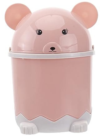 Ciieeo Mini Desktop Mülleimer Aus Robustem Material Kompakter Tischabfalleimer Mit Klappdeckel Für Büro Auto Und Zuhause Praktische Müllaufbewahrung Für Sauberen Schreibtisch Zufällige Fa