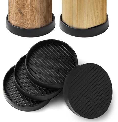 4 PCS Furniture Caster Cups, Gelewuld 3” Non Slip Furniture Pads for Carpet Protector Cups, Anti Slide Sofa Feet Protectors for Wooden Floors, Furniture Castor Cups for Bed Cabinet Sofa Chair