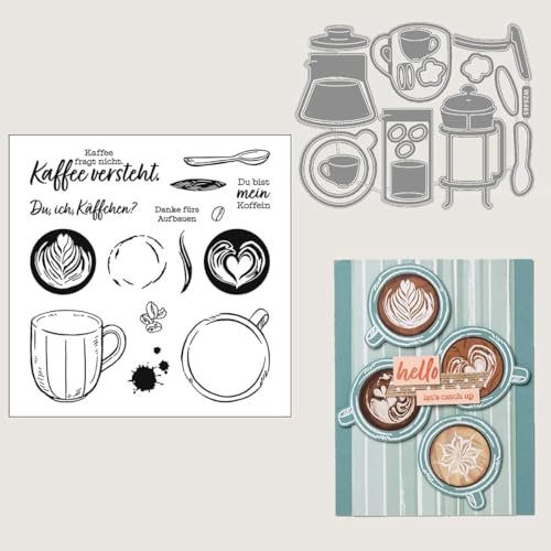 2024 Neue klar Stempel Weihnachten für Metall Schneiden sterben und Stempel Set,Scrapbooking DIY Geburtstage Fotoalbum Kunst Handwerk Stamping Supplies (X6485-stempel und Stanzformen Set)