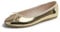 Feversole Women's Macaroon Colorful Memory Foam Cushion Ballet Flat Pumps Mirror Gold UK Size 4