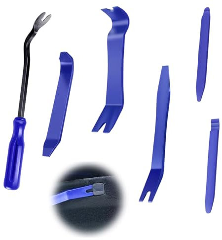 BRITECO Car Trim Removal Tool Kit - 6 Pcs Car Upholstery Repair Set, Plastic Panel Removal Tools for Auto Dash, Door Clip, Audio, and Molding Removal