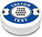 Cakeshop Round Personalised Edible Cake Topper With Dark Blue Football Border | Personalise Custom Image & Name | For Birthdays & Celebrations | Multiple Shapes & Sizes | Icing & Wafer Paper Options