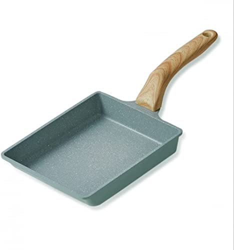 MYVVKIA Quadratische Mini-Bratpfanne Bratpfanne Eierpfanne Haushalts-Frühstückspfanne mit flachem Boden