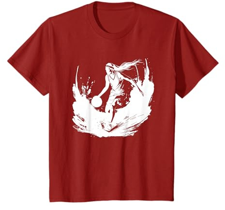 Baloncesto Chica Dibujo Camiseta