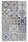 Tadi & Imperio1979 Tapis Vinyle hydraulique en Carreaux Multicolores pour Cuisine, Couloir, Toilettes, Chambres avec Envers PVC antidérapant.