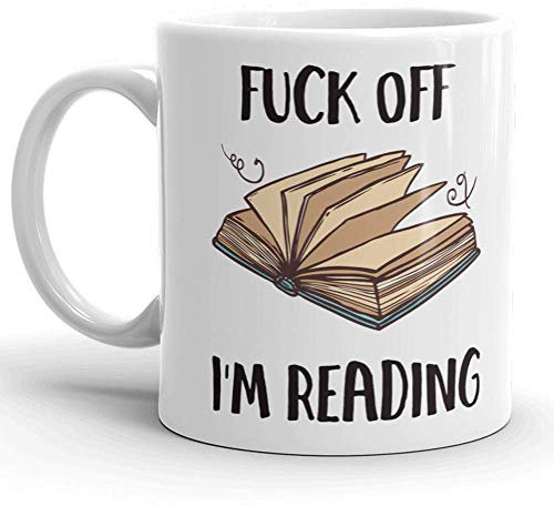 330Ml Glazed Mug Fuck Off I'm Reading Funny Tea Cup Custom Ceramic Mugs Unique Stoneware Cups for Milk Cocoa Water