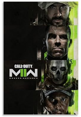 MIGUCI Call of Duty Modern Warfare-Poster, Öl-Leinwand, 30 x 45 cm, ungerahmt, Retro-Anime-Wandkunst