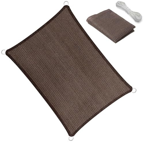 Sonnensegel Nach Maß 60 x 160 cm, Sonnenschutz, Hdpe-Kunststoff, Winddicht Uv-Beständig Reißfest, Markisenstoff Balkonverkleidung, für Terrasse Garten, Braun