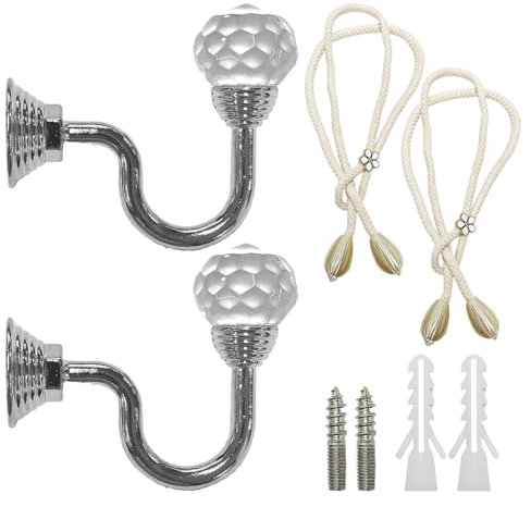 KSBBHDS 1 Par De Ganchos De Cortina Y 1 Par De Correas para Cortinas, Accesorios De Cortinas, Herramientas De Fijación De Cortinas, Artículos para El Hogar.