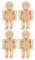 Housoutil 4 Stück Holzfiguren Zeichnungspuppen Schaufensterpuppe zeichnen posiert als Holzfigur Nussknacker aus schlichtem Holz Zeichnungsfigurenmodell Nussknacker-Soldat aus Holz Beige