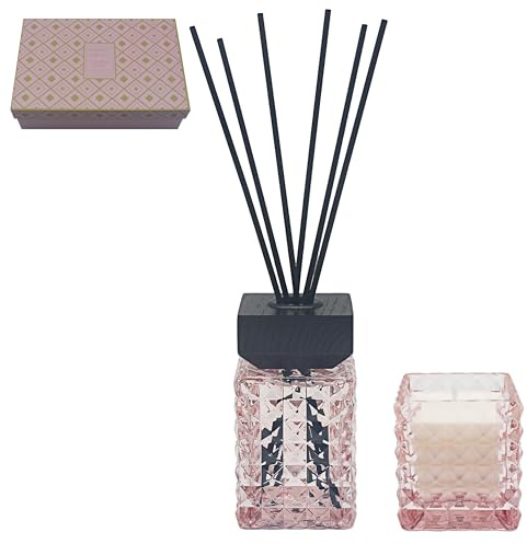 Lesser & Pavey Desire Aroma Velvet Rose & Oud Candle 70g Diffuser 120ml | Matching candle and diffuser, home or office, long-lasting fragrance