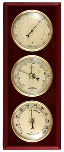 Ambient Weather WS-YG315 Traditionelle Wetterstation mit kirschfarbenem Zifferblatt