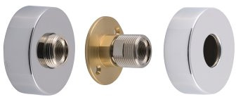 Deva SPE11 Front Wall Fixing for Bar Shower Valve with Chrome Finish, Medium